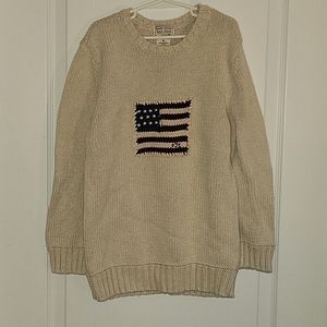 Ralph Lauren iconic flag sweater sz M 8/10